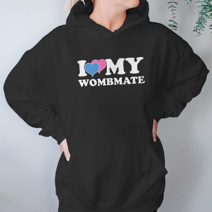 Funny I Love My Wombmate Twin Brother Sister Womb Mates Women Hoodie Gifts for Her