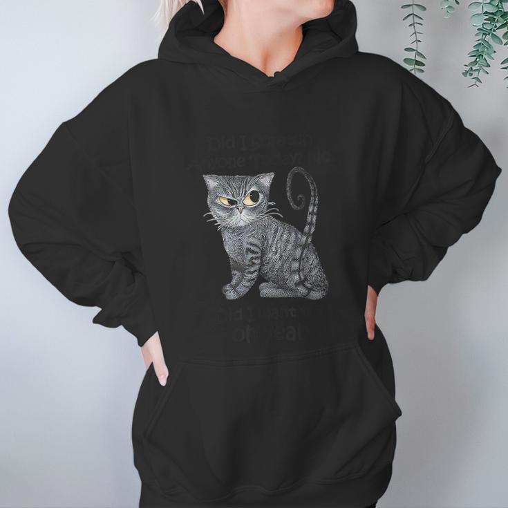 Funny Sarcastic Cat Have Did I Scratch Anyone Today Graphic Design Printed Casual Daily Basic Women Hoodie Gifts for Her