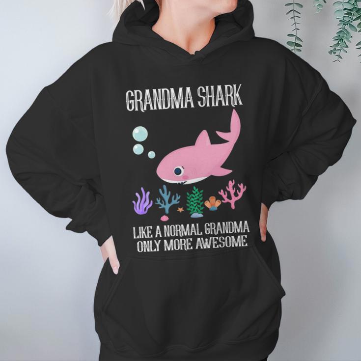 Grandma Gift Grandma Shark Only More Awesome Women Hoodie Gifts for Her