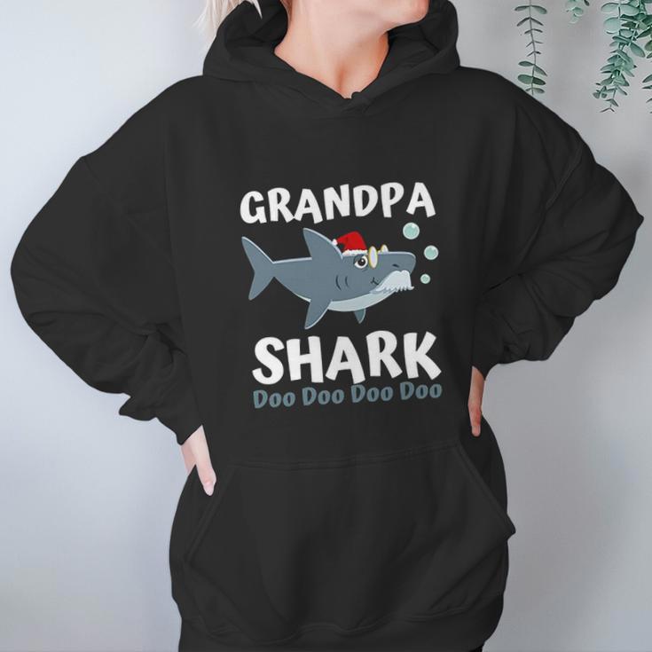 Grandpa Shark Christmas Mommy Shark Daddy Shark Baby Women Hoodie Gifts for Her