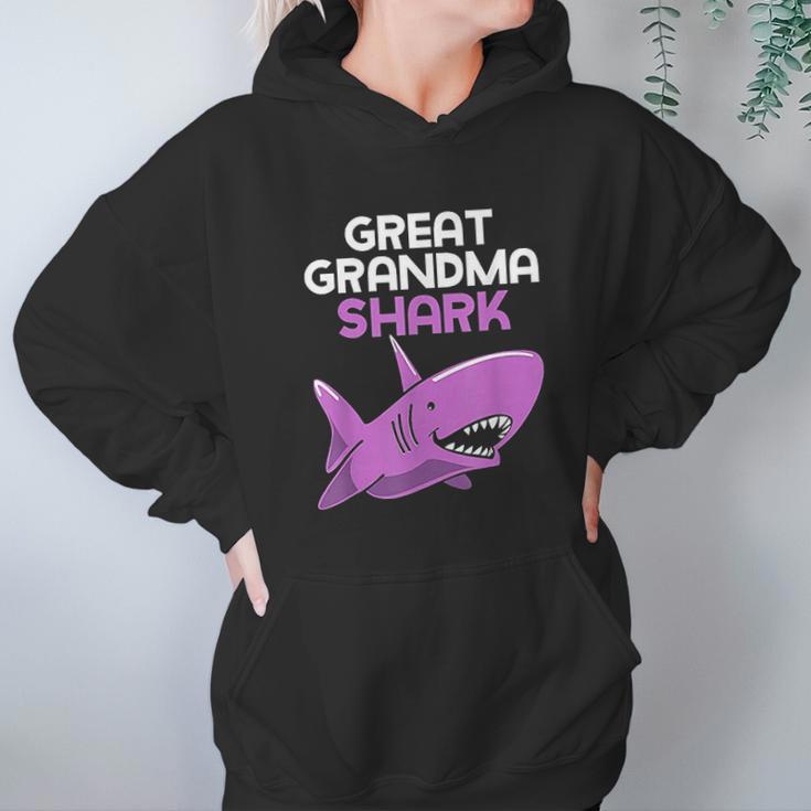 Great Grandma Shark Funny Family Gift Women Hoodie Gifts for Her