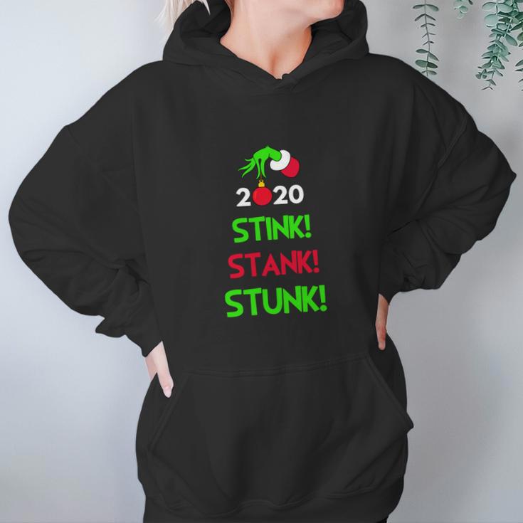 The Grinch Hand Holding 2020 Stink Stank Stunk Christmas Women Hoodie Gifts for Her