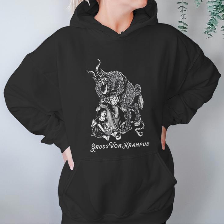 Gruss Vom Krampus Greetings From Christmas Demon Women Hoodie Gifts for Her