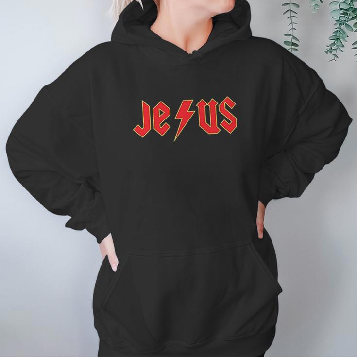 Gseagle Acdc Jesus Graphic Women Hoodie Gifts for Her