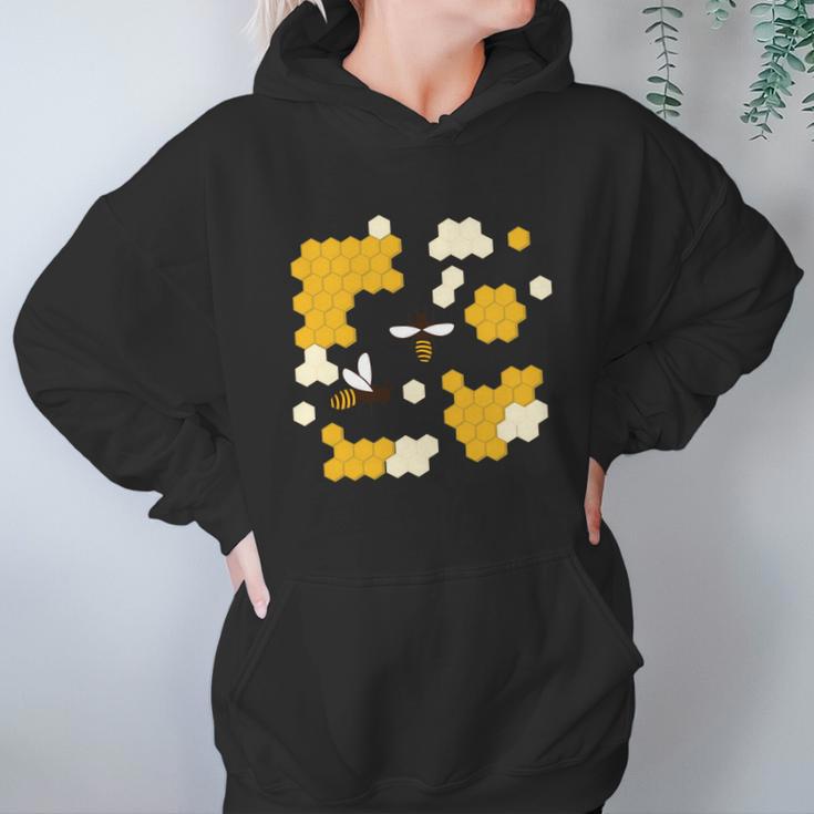 Honey Bee Honeycomb Women Hoodie Gifts for Her