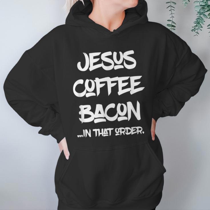 Jesus Coffee Bacon By Virtue Clothing Women Hoodie Gifts for Her