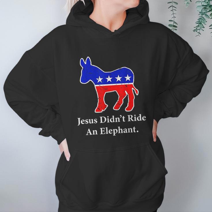 Jesus Didnt Ride An Elephant Vintage Democrat Donkey Women Hoodie Gifts for Her