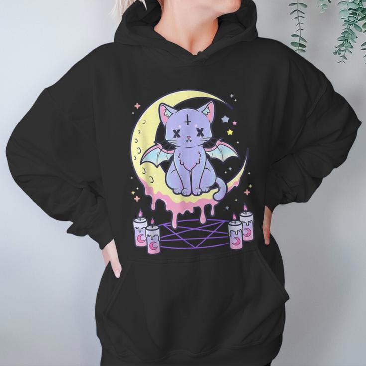 Kawaii Pastel Goth Cute Creepy Black Cat V2 Men Women T-Shirt Graphic Print Casual Unisex Tee Women Hoodie Gifts for Her