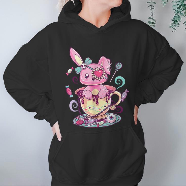 Kawaii Pastel Goth Cute Creepy Rabbit Menhera Occult Bunny Men Women T-Shirt Graphic Print Casual Unisex Tee Women Hoodie Gifts for Her