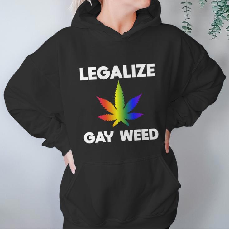 Legalize Gay Weed Rainbow Pride Flag Lgbtq Cool Lgbt Gift Graphic Design Printed Casual Daily Basic Women Hoodie Gifts for Her