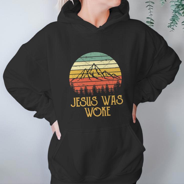 Liberal Democrat Jesus Was Woke Christian Women Hoodie Gifts for Her