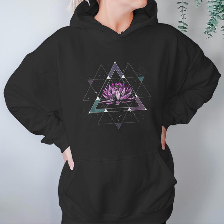 Lotus Flower Sacred Geometry Yoga Meditation Women Hoodie Gifts for Her