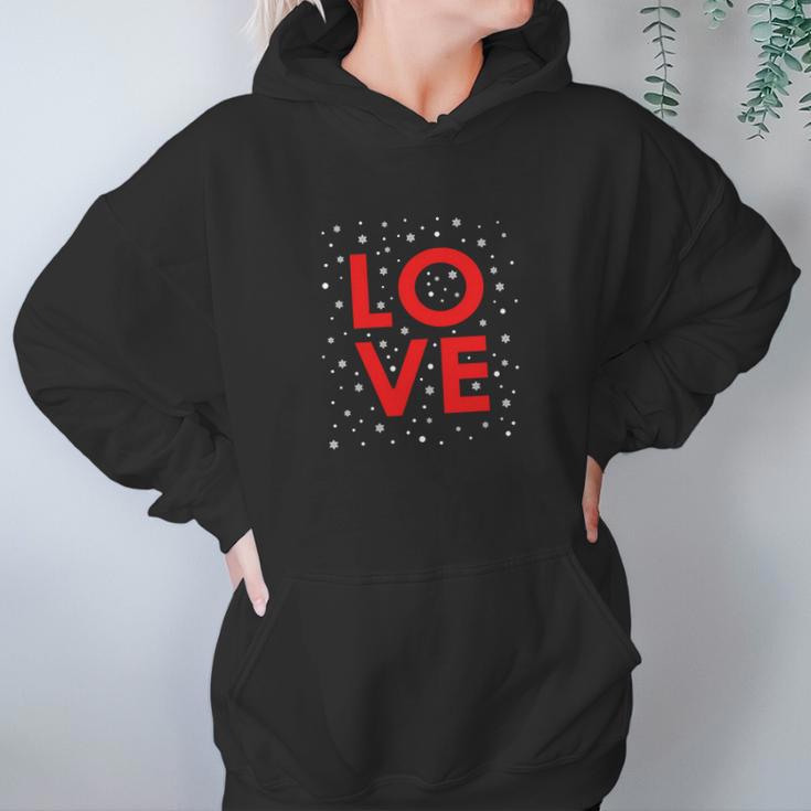 Love - Christmas - Santa Claus - Snow - Snowflakes Women Hoodie Gifts for Her