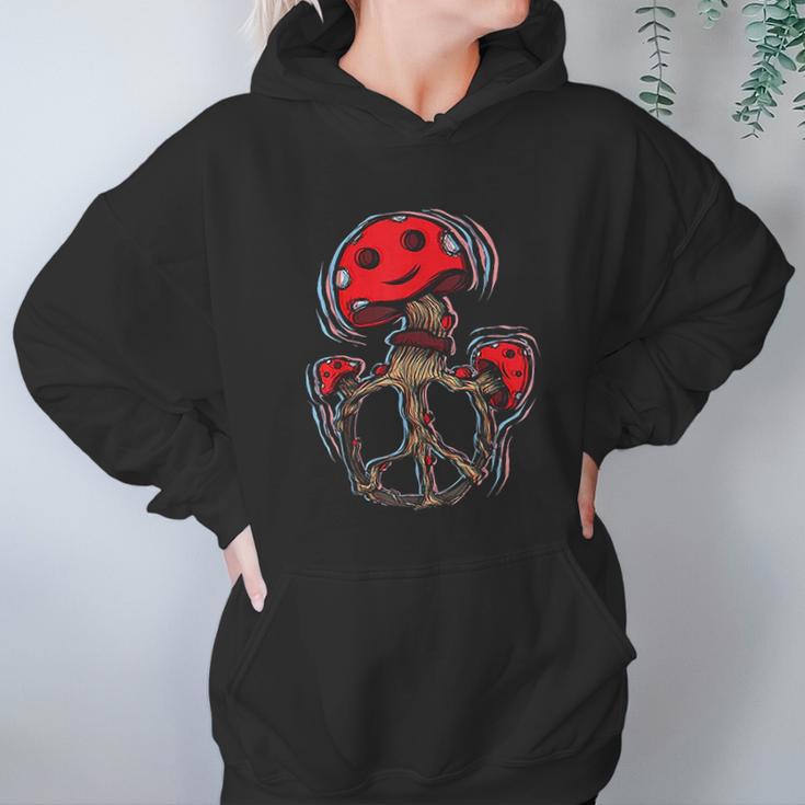 Magic Mushrooms Peace Sign Women Hoodie Gifts for Her