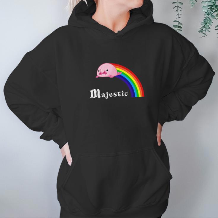 Majestic Blobfish Funny Blobfish Rainbow Tee Women Hoodie Gifts for Her