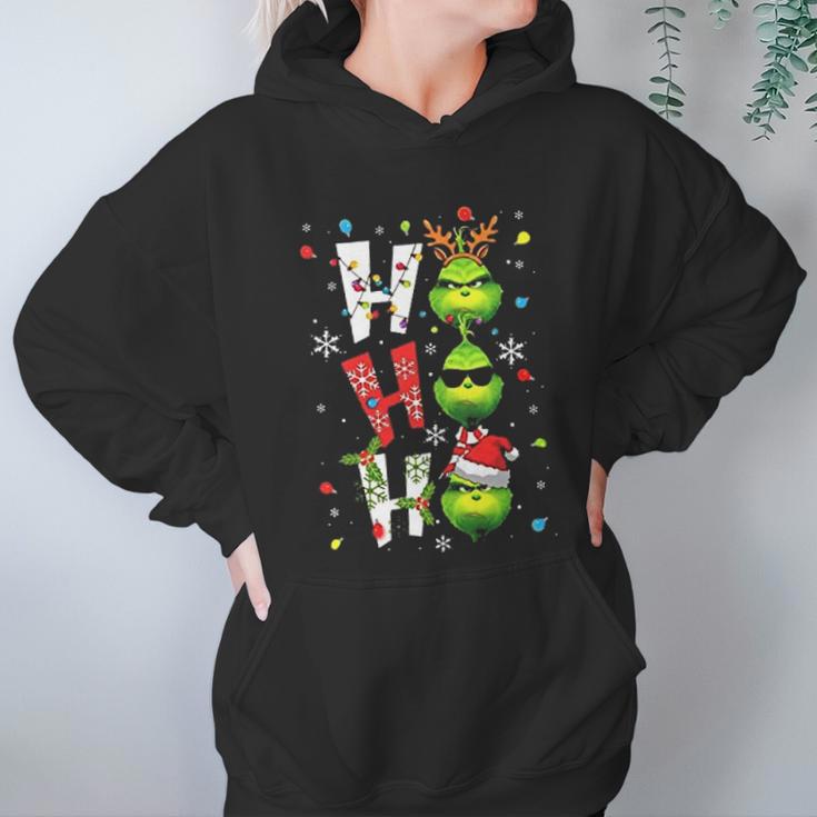 Merry Christmas Santa Grinch Ho Ho Ho Women Hoodie Gifts for Her