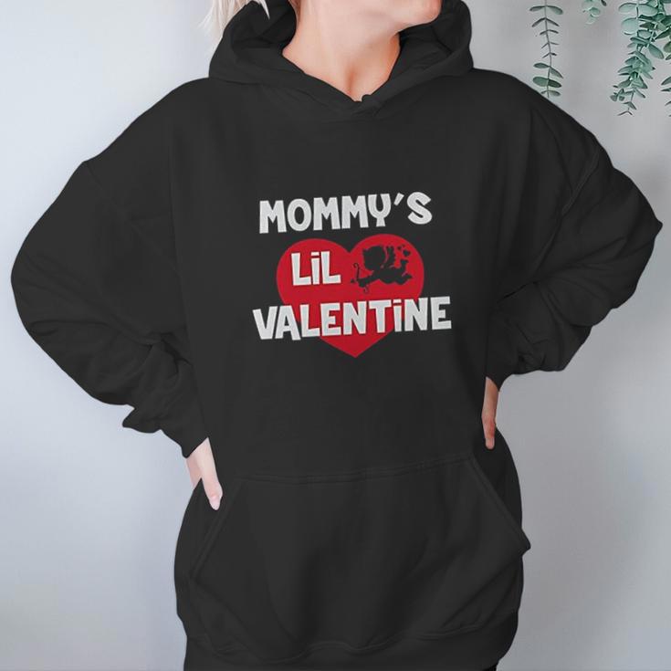 Mommys Lil Valentine Cute Valentines Day Outfit Women Hoodie Gifts for Her