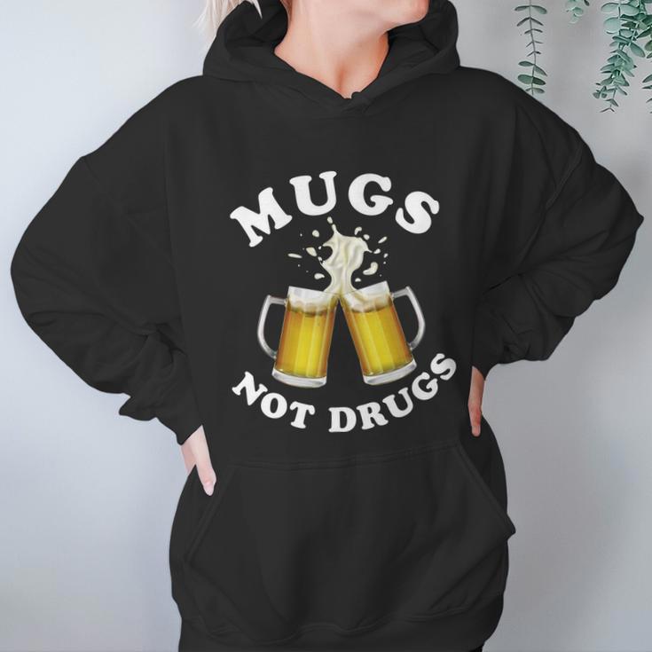 Mugs Not Drugs Funny St Patricks Day Beer Women Hoodie Gifts for Her