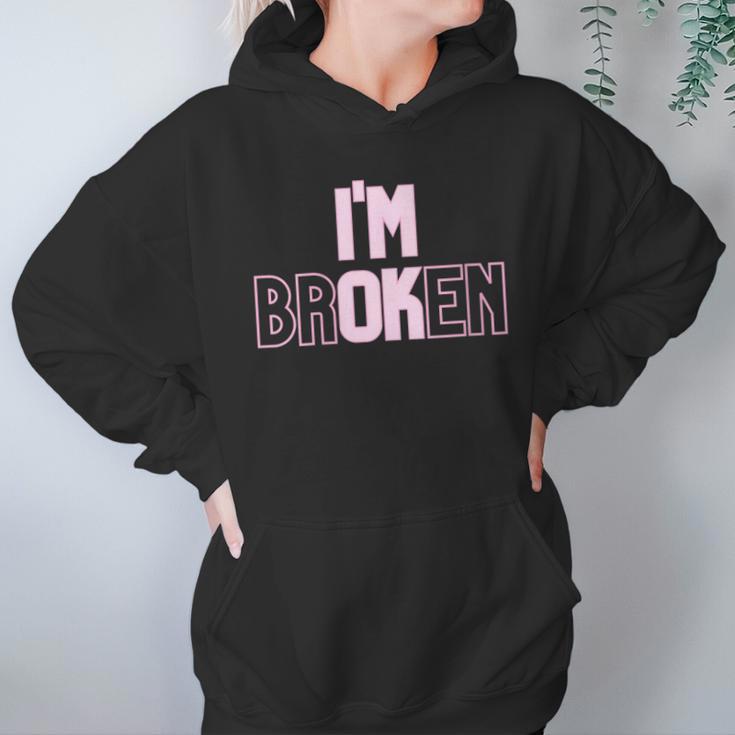 Womens Pastel Goth Aesthetic Im Ok Broken Women Hoodie Gifts for Her