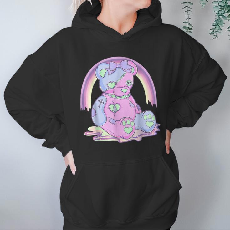 Pastel Goth Teddy Bear Japanese Anime Kawaii Menhera Men Women T-Shirt Graphic Print Casual Unisex Tee Women Hoodie Gifts for Her