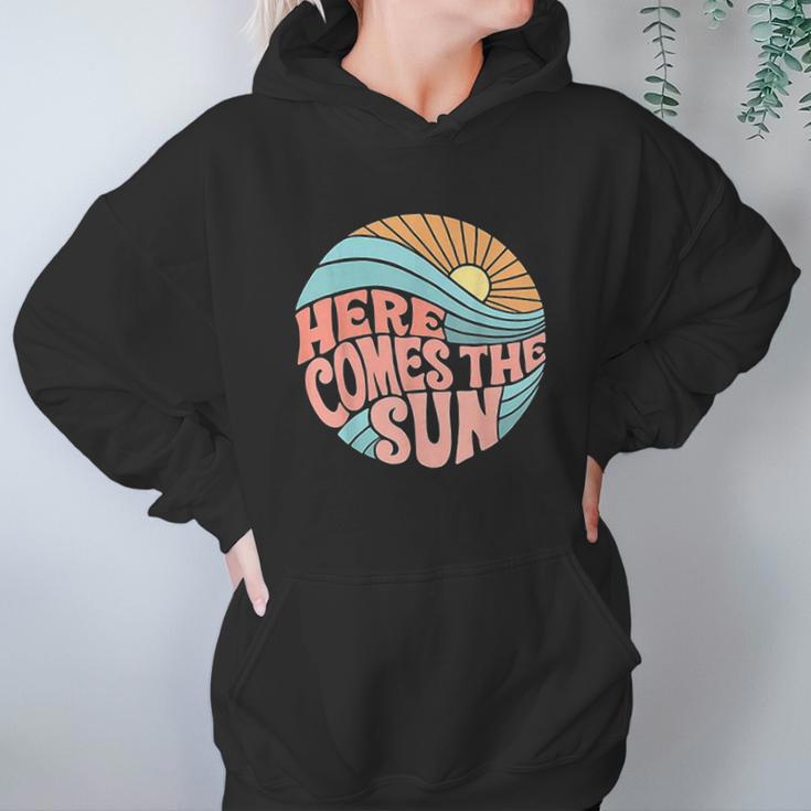 Pink Groovy Here Comes The Sun Classic For Women Men Women Hoodie Gifts for Her