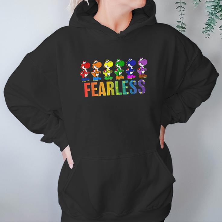 Pride Yoshi Fearless Rainbow Line Up Women Hoodie Gifts for Her