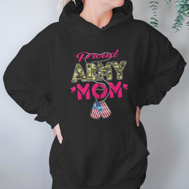 Proud Army Mom Us Flag Women Hoodie Gifts for Her