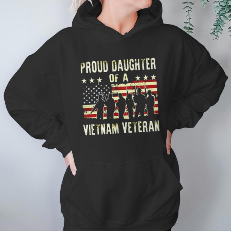 Proud Daughter Of A Vietnam Veteran Dad Gift 2022 Women Hoodie Gifts for Her