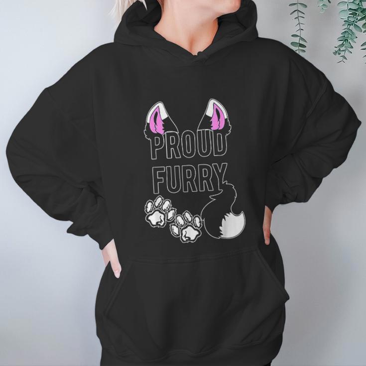 Proud Furry Furries Tail Ears Cosplay Fursona Women Men Women Hoodie Gifts for Her