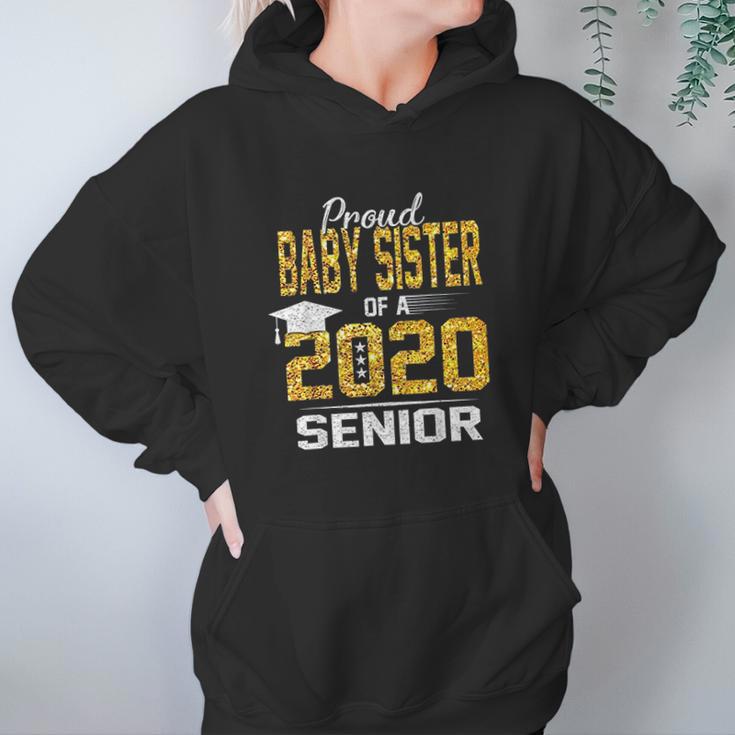 Proud Lil Baby Sister Of A 2020 Senior Women Hoodie Gifts for Her