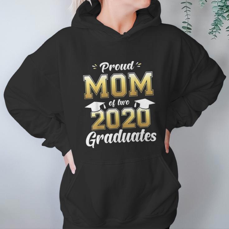 Proud Mom Of Two 2020 Graduates Women Hoodie Gifts for Her