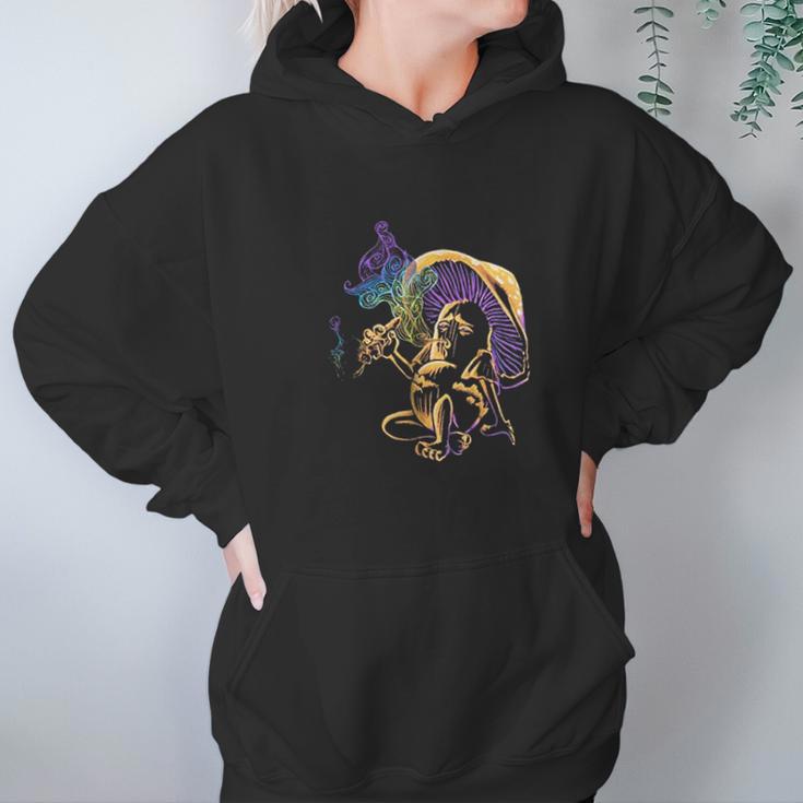 Psychedelic Magic Mushroom Smoking A Human Women Hoodie Gifts for Her