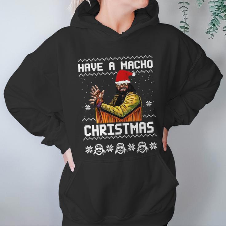 Randy Macho Man Savage Have A Macho Christmas Ugly Women Hoodie Gifts for Her