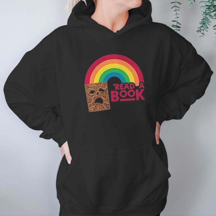 Read A Book Necronomicon Rainbow Funny Horror Graphic Women Hoodie Gifts for Her