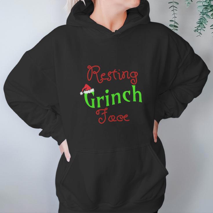 Resting Grinch Face Grinch Stole Christmas Women Hoodie Gifts for Her