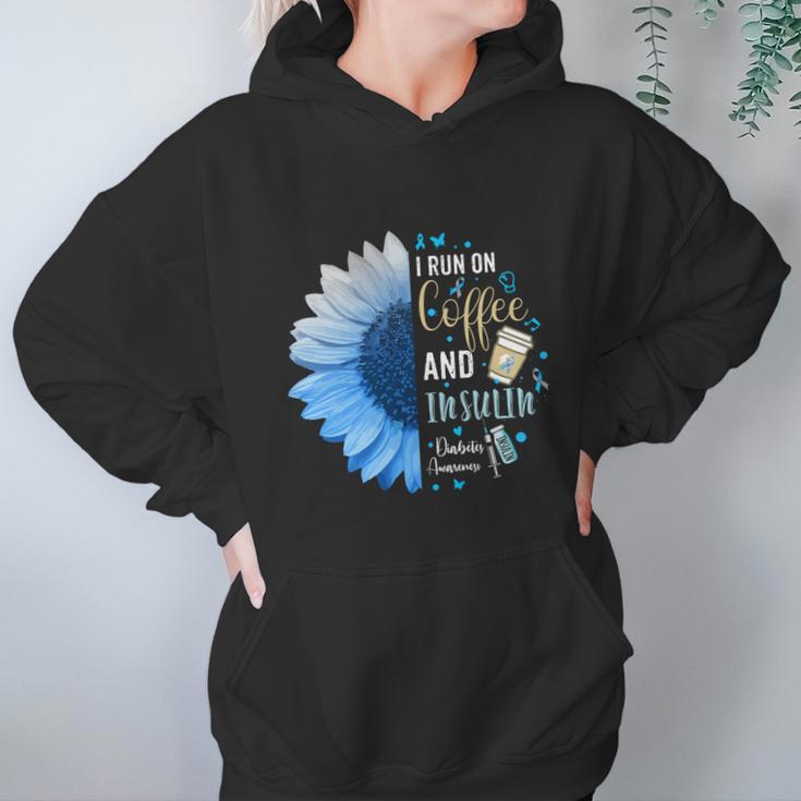 I Run On Coffee And Insulin Gift For Diabetes Awareness Great Gift Women Hoodie Gifts for Her