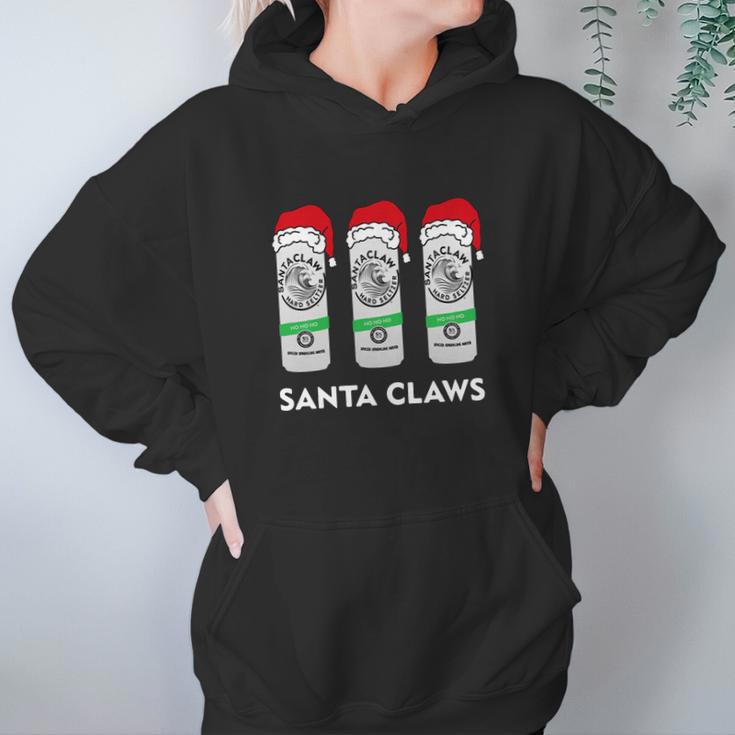 Santa Claws White Claw Hard Seltzer Christmas Shirt Women Hoodie Gifts for Her