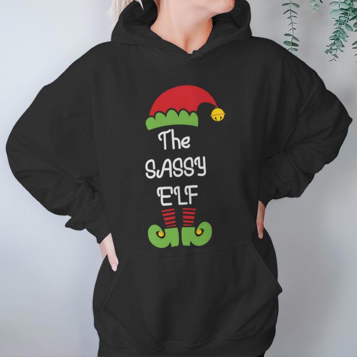 The Sassy Elf Matching Christmas Holiday Gift Women Hoodie Gifts for Her