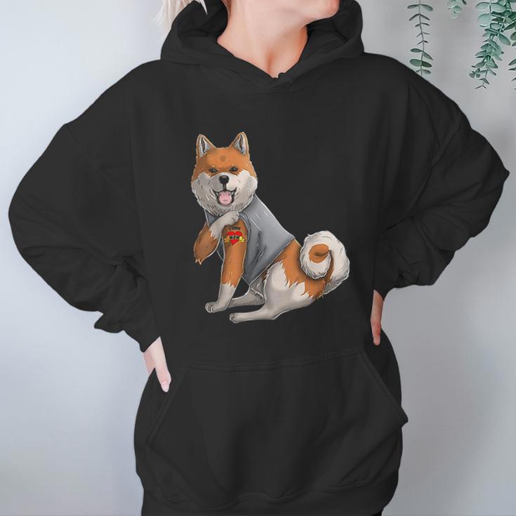 Shiba Inu I Love Mom Tattoo Dog Women Hoodie Gifts for Her