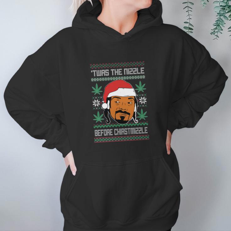 Snoop Dogg Weed Twas The Nizzle Before Christmizzle Ugly Christmas Sweater Women Hoodie Gifts for Her