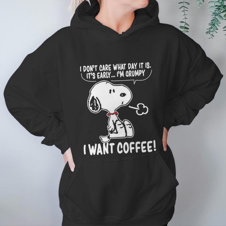 Snoopy - I Want Coffee Women Hoodie Gifts for Her