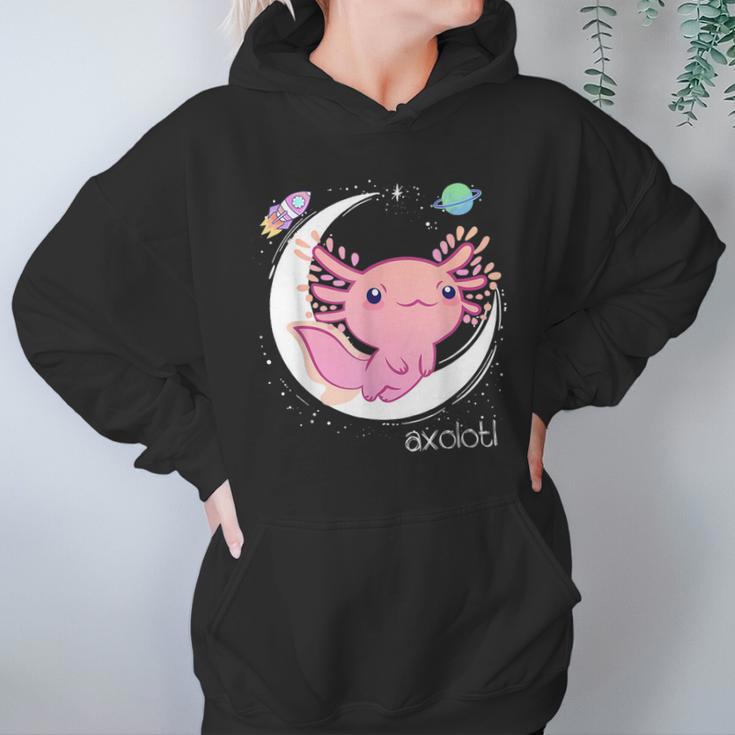 Space Axolotl Kawaii Pastel Goth Japanese Anime Gifts Men Women T-Shirt Graphic Print Casual Unisex Tee Women Hoodie Gifts for Her