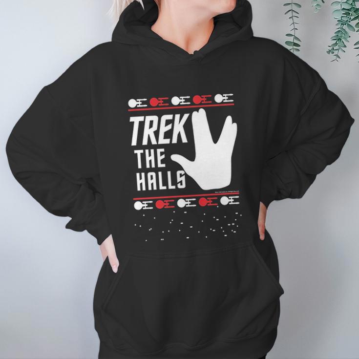 Star Trek Christmas Trek The Halls Ugly Apparel Women Hoodie Gifts for Her