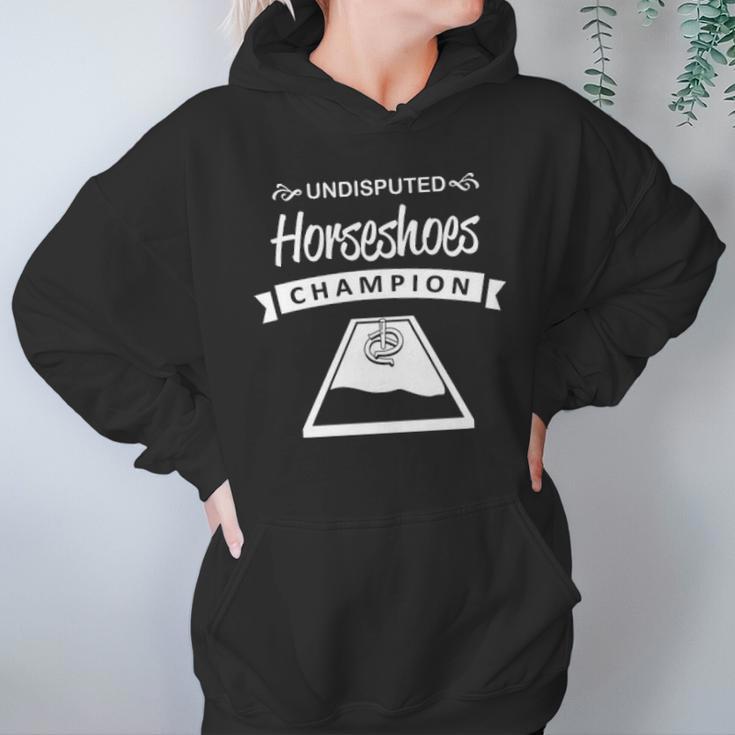 Undisputed Horseshoes Champion Women Hoodie Gifts for Her