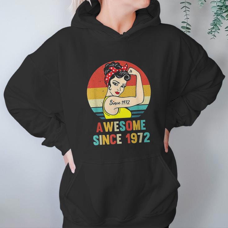 Vintage 49Th Birthday 1972 Women Gift For 49 Year Old Woman Women Hoodie Gifts for Her