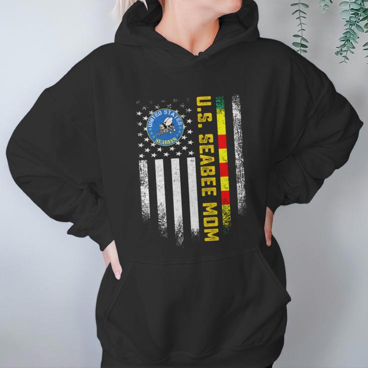 Vintage American Flag Proud Us Seabee Vietnam Veteran Mom Gift Graphic Design Printed Casual Daily Basic Women Hoodie Gifts for Her