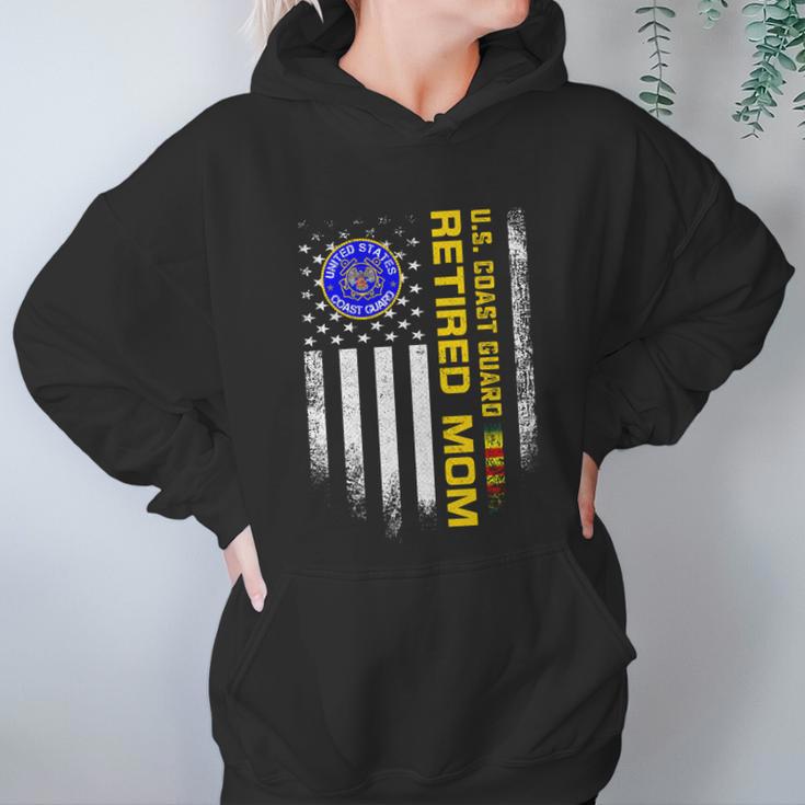 Vintage Usa Flag Us Coast Guard Vietnam Veteran Retired Mom Gift Graphic Design Printed Casual Daily Basic V2 Women Hoodie Gifts for Her