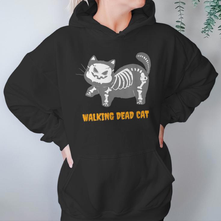 Walking Dead Cat Funny Sarcastic Humor Gift Women Hoodie Gifts for Her