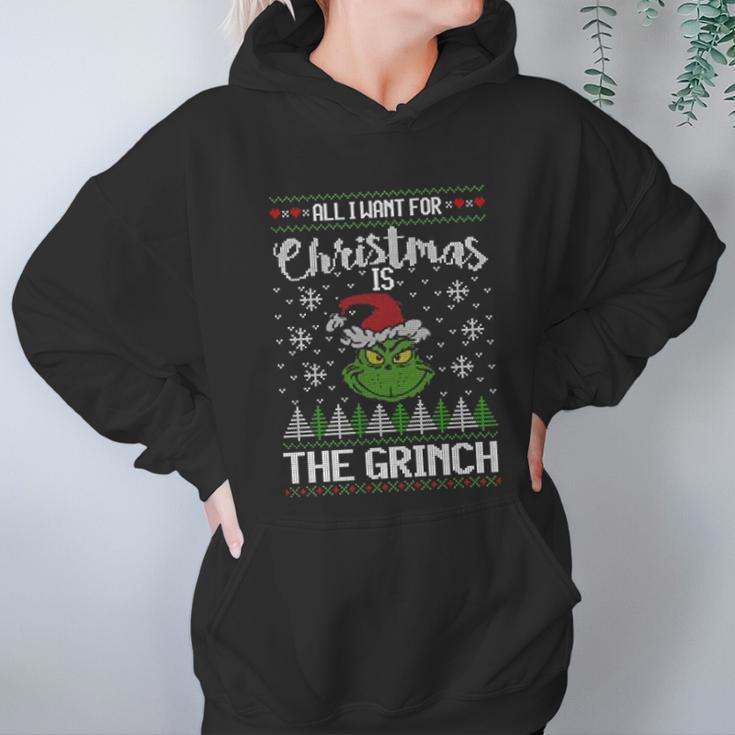 All I Want For Christmas Is The Grinch Women Hoodie Gifts for Her