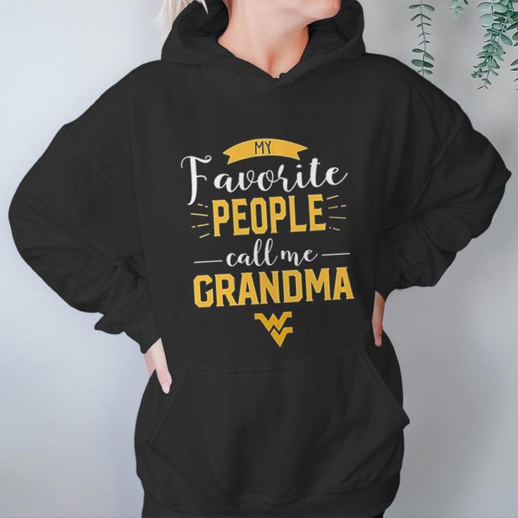 West Virginia Mountaineers My Favorite People Call Me Grandma Women Hoodie Gifts for Her